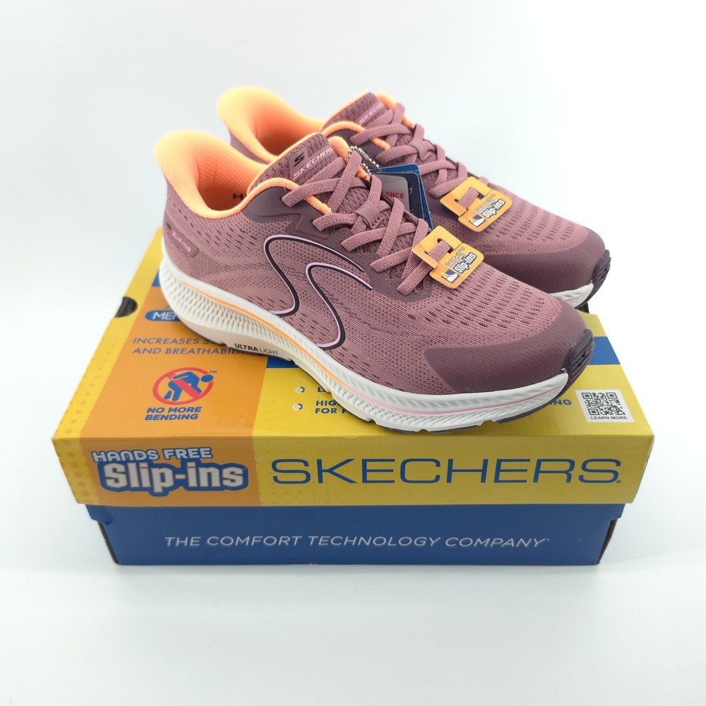 Skechers Women Go Run Consistent 2.0 Lockhart Mesh Rose 7 Hands Free Slip-ins